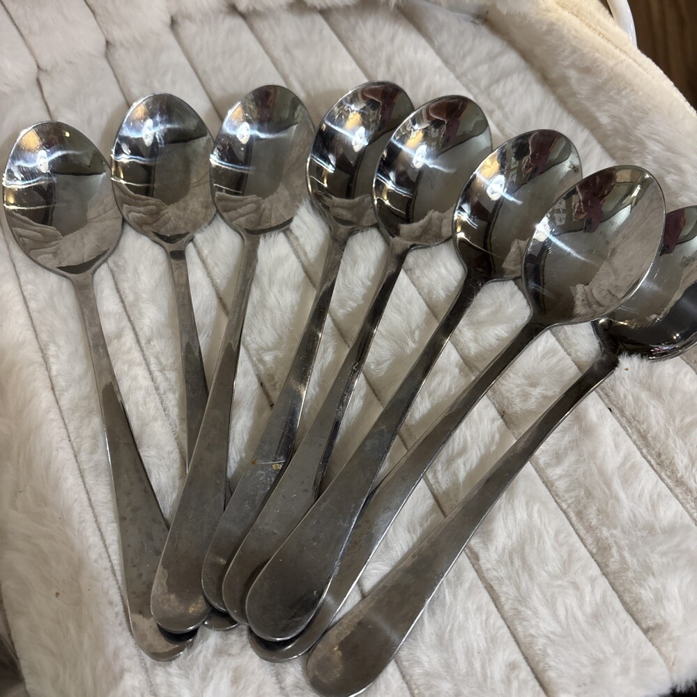 54-Piece Heavyweight Arched Handle Glossy Stainless China Flatware Service Lot - Picture 11 of 16